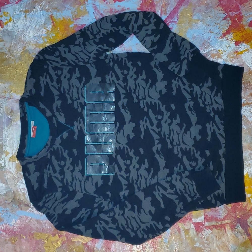 Puma mens camo crew sweat shirt